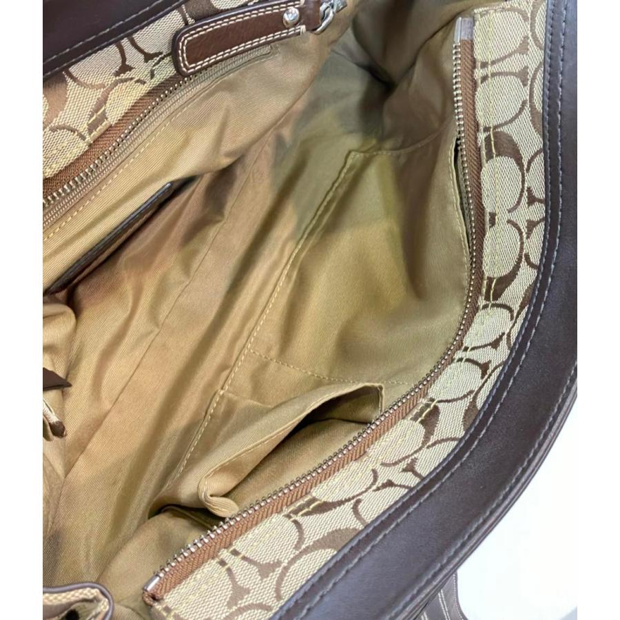 完全正規品COACH コーチ シグネスチャー ハンドバッグ ブラウンF13975 コーチ ショルダーバッグ 肩掛け シグネチャー F13975 レディース