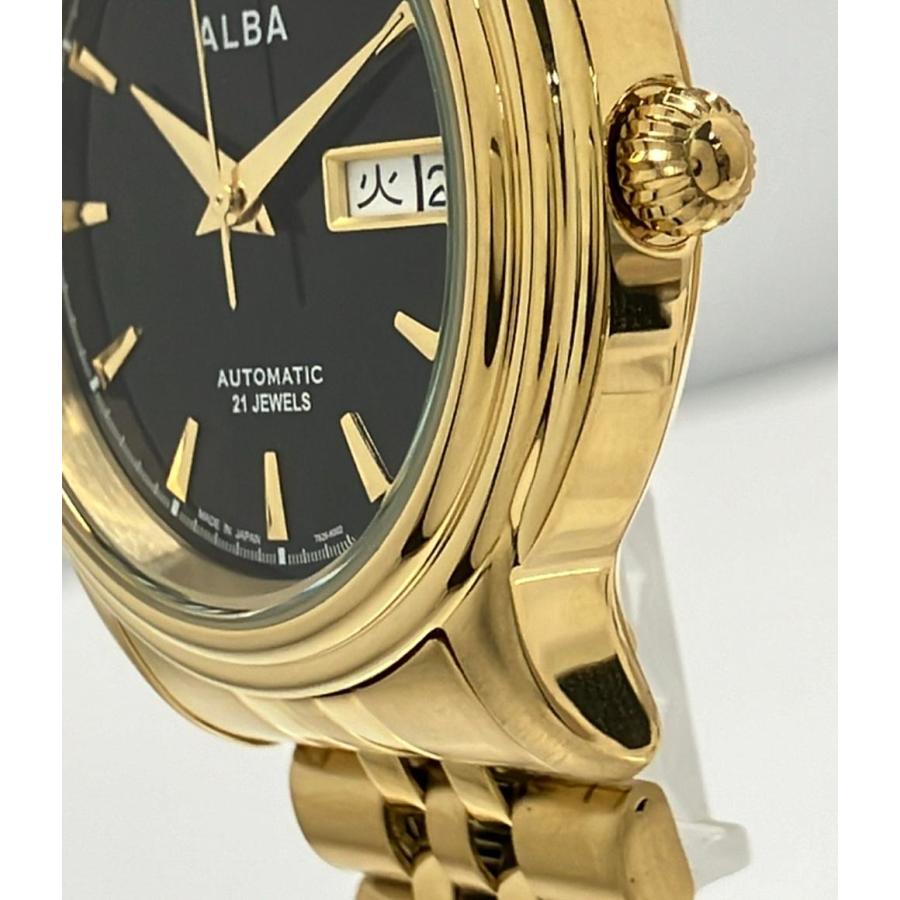 【未使用】SEIKO ALBA 7S26-KPD0 自動巻き 腕時計 デイデイト セイコー 腕時計 ALBA アルバ 自動巻き ブラック 7S26-KPD0 メンズ