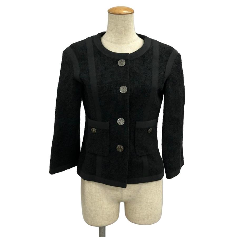 シャネル ノーカラージャケット ツイード P45580V31742 レディース