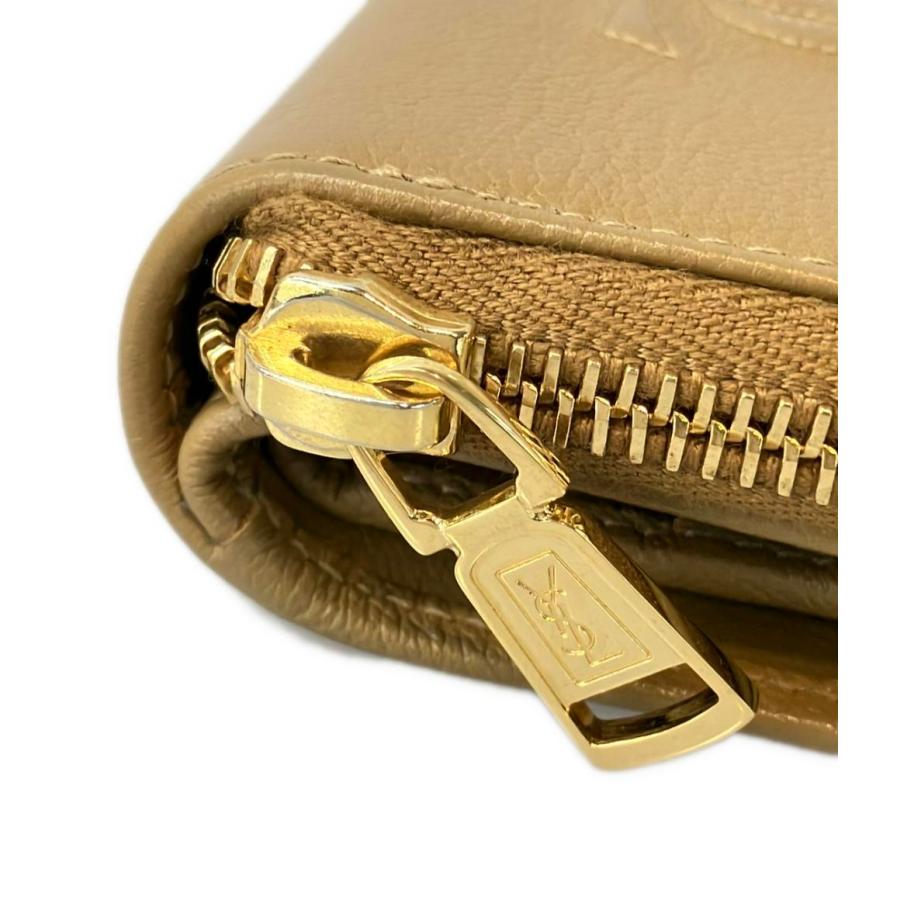イヴサンローラン 二つ折り財布 ゴールド金具 レディース 財布 美品 イヴ・サンローラン 二つ折り財布 GUE568985 レディース