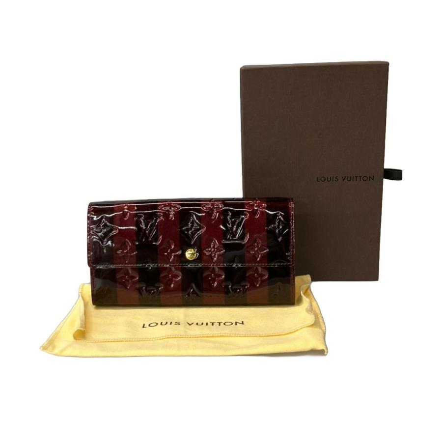 ルイヴィトン 二つ折り長財布 ポルトフォイユサラアマラントレイユール