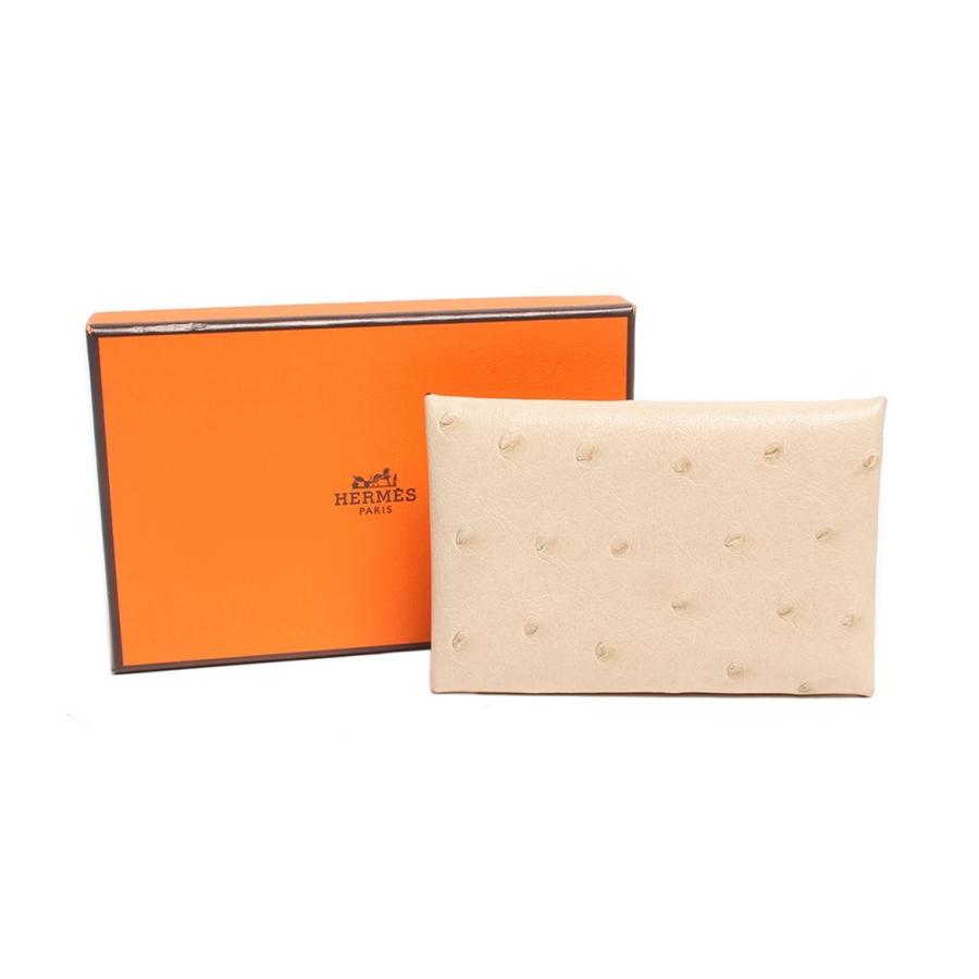 HERMES エルメス インクカードリッジケース レザー ゴールド/シルバー エルメス レザーカードケース B刻印 シルバー金具 カルヴィ