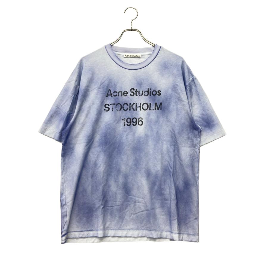 Acne ヴィンテージ加工 T シャツ アクネ ストゥディオズ 半袖Tシャツ スプレーヴィンテージ 加工 ロゴ