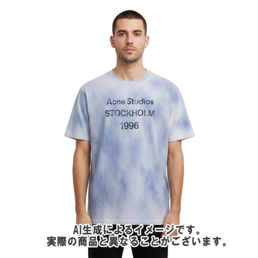 Acne ヴィンテージ加工 T シャツ アクネ ストゥディオズ 半袖Tシャツ スプレーヴィンテージ 加工 ロゴ