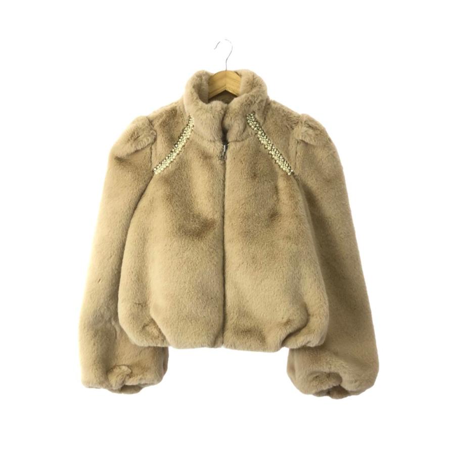 ベータ ビジュー付きファーコート レディース SIZE 9 (M) β 中古 