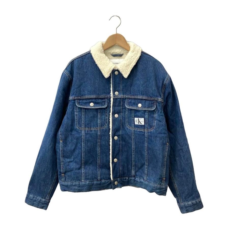 美品 カルバンクラインジーンズ ボアデニムジャケット メンズ
