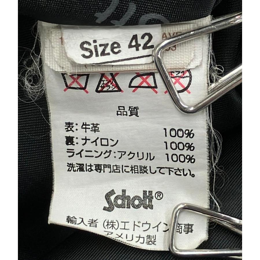 ショット シングルライダース レザージャケット メンズ SIZE 42