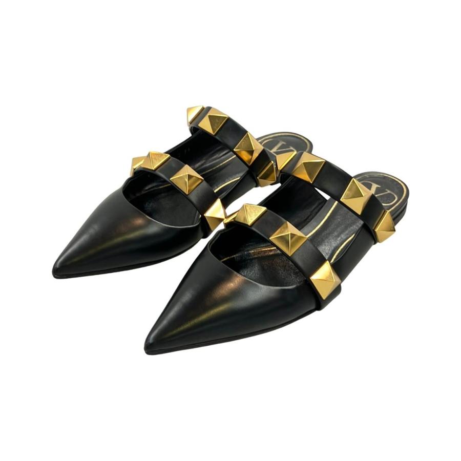 バレンティノ　レディース36 ヴァレンティノ・ガラヴァーニ フラットミュール スタッズ レディース