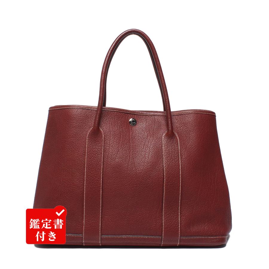 エルメス トートバッグ ハンドバッグ □P刻印 シルバー金具 ガーデン 