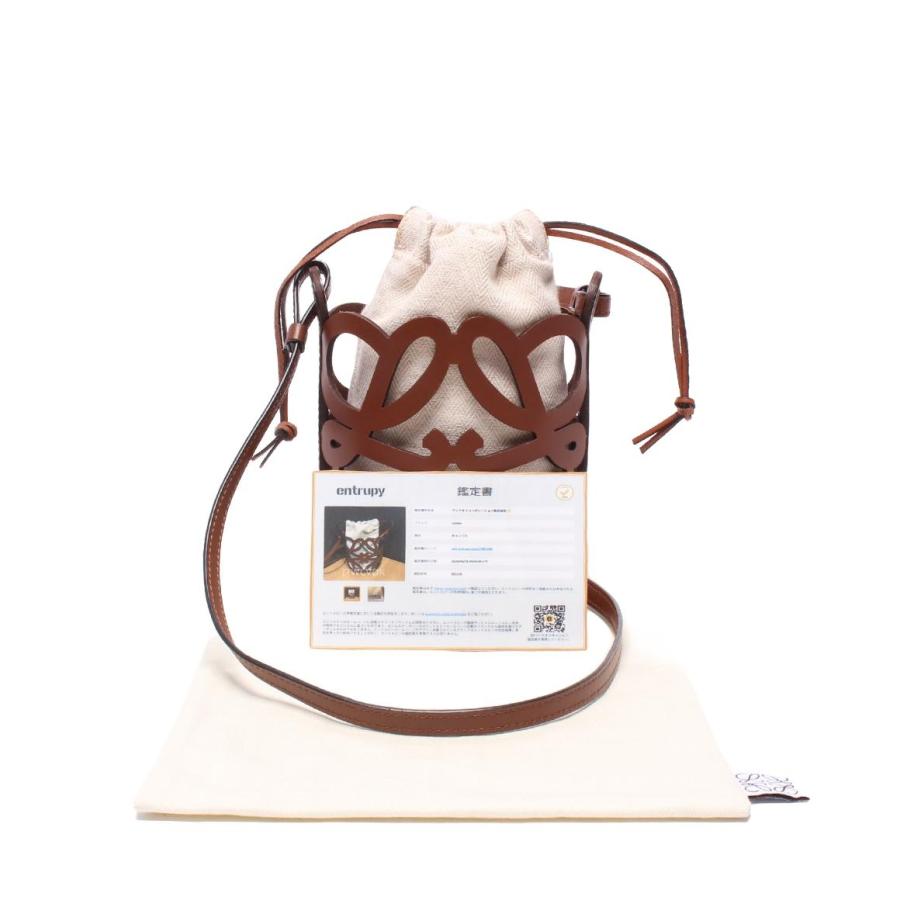 ロエベ ショルダーバッグ ポシェット アナグラム カットアウト