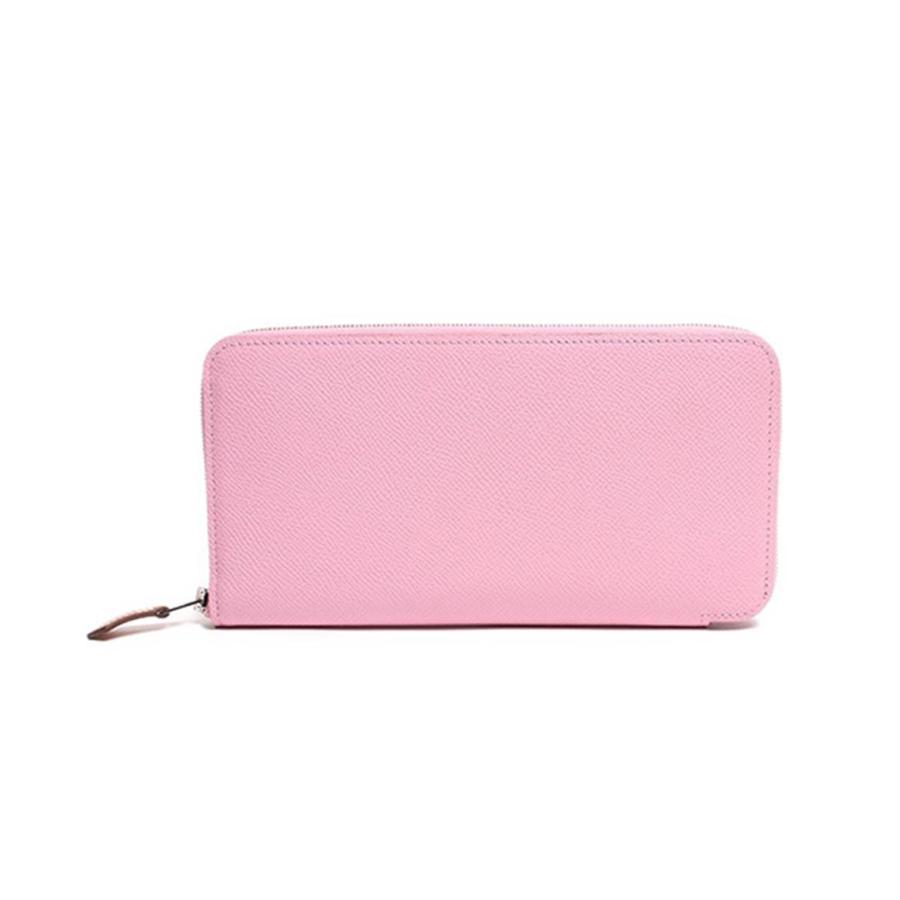 美品 エルメス ラウンドジップ長財布 D刻印 シルバー金具 アザップ  