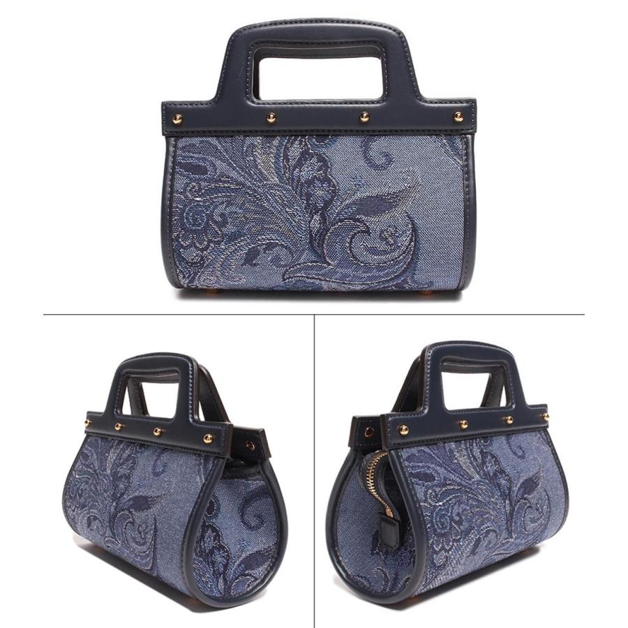 ETRO ハンドバッグ　ペイズリー柄　マルチカラー　PVC レザー　ゴールド金具 エトロ 2way ハンドバッグ ショルダーバッグ ゴールド金具 ラブ