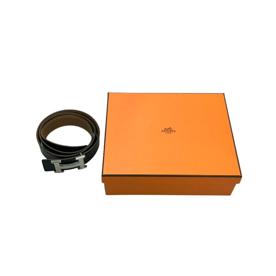 美品HERMES コンスタンス ベルト H型バックル シルバー レザー 新品ベルト エルメス Hバックル コンスタンス ベルト シルバー
