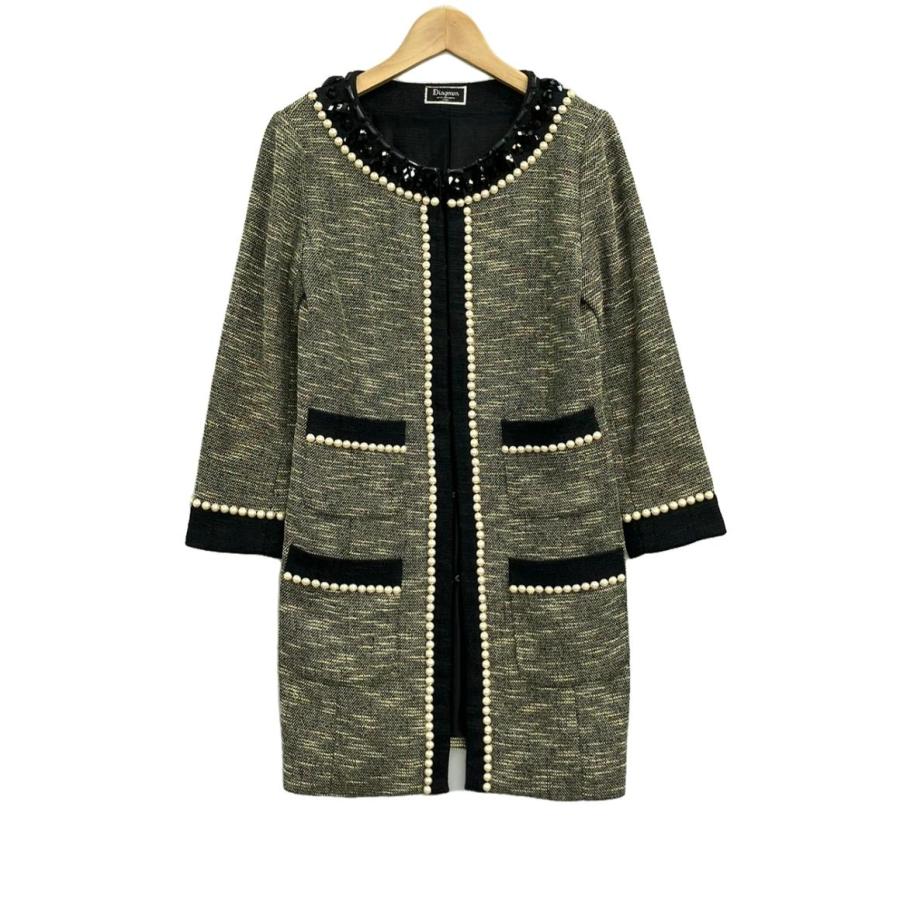 Diagram ノーカラージャケット ツイード