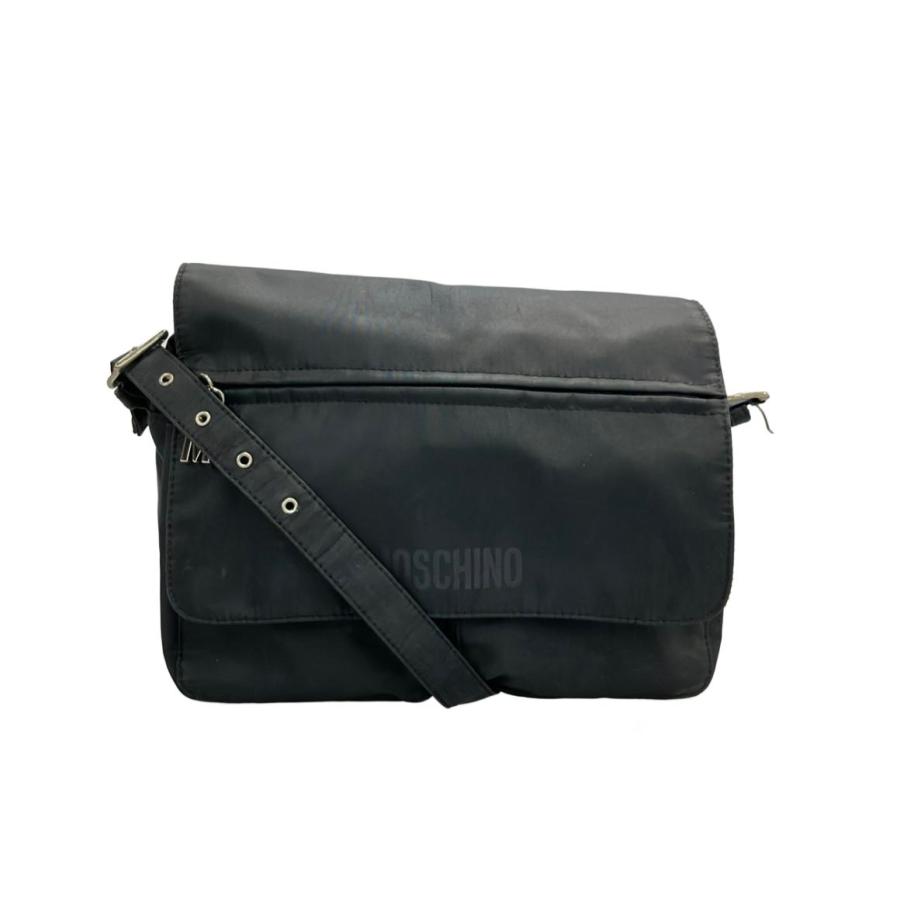 モスキーノ ショルダーバッグ 肩掛け 斜め掛け ネイビー ゴールド