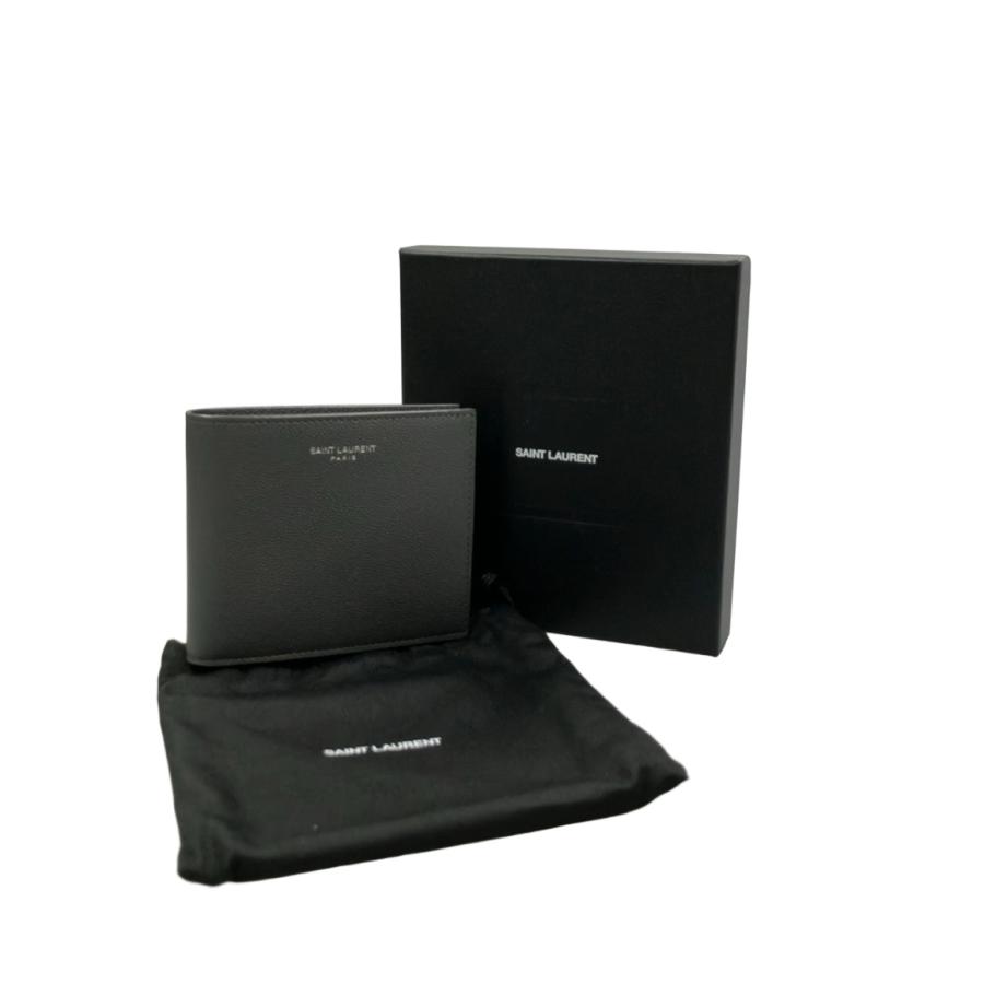 美品 サンローランパリ 二つ折り財布 レザー メンズ SAINT LAURENT