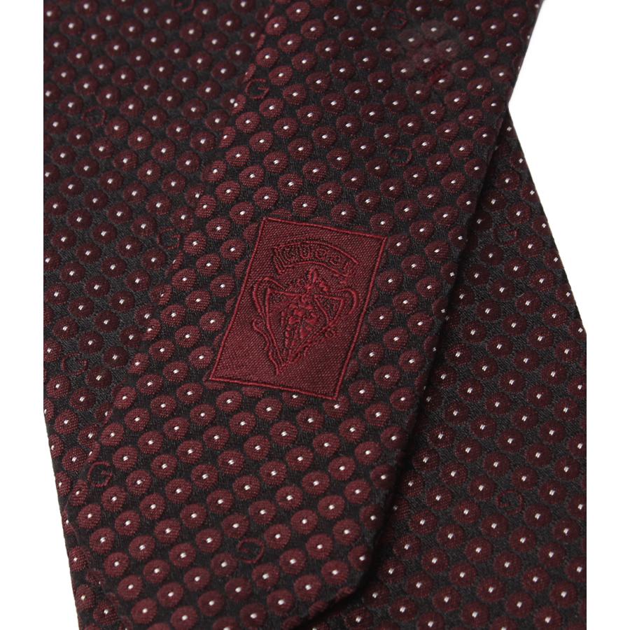 GUCCI グッチ ロゴ ドット柄 ネクタイ ウール シルク メンズ [中古] グッチ ネクタイ シルク100％ ドット柄 メンズ GUCCI 中古 : Rehello