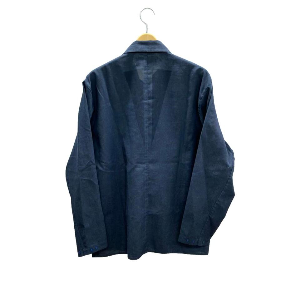 古着　リネン混　カバーオール　インディゴカラー　ネイビー　M ブルゾン. ミノトール リネン混カバーオール シャツジャケット アウター メンズ