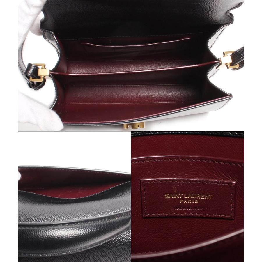 サンローランパリ レザーショルダーバッグ YSLロゴ ゴールド金具 サンローランパリ レザーショルダーバッグ YSLロゴ ゴールド金具