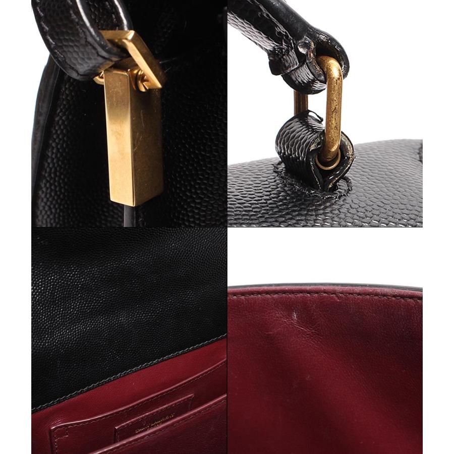 サンローランパリ レザーショルダーバッグ YSLロゴ ゴールド金具