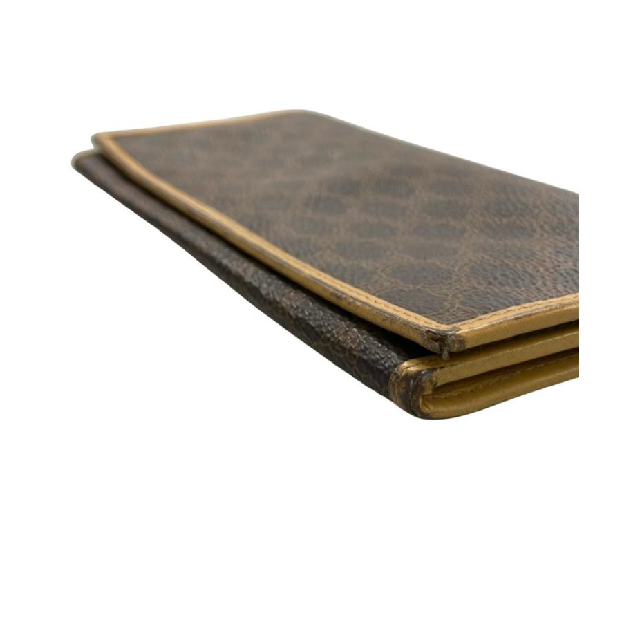 訳あり セリーヌ 二つ折り長財布 マカダム柄 レディース CELINE 中古