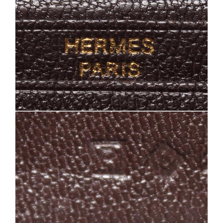 エルメス 長財布 ゴールド金具 アリゲーター クロコダイルレザー □P刻印 ベアン スフレ レディース メンズ HERMES 中古の画像