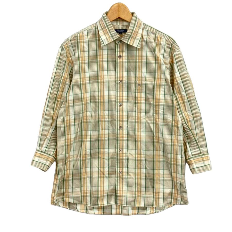 バーバリーロンドン 長袖シャツ チェック柄 メンズ SIZE L (L 