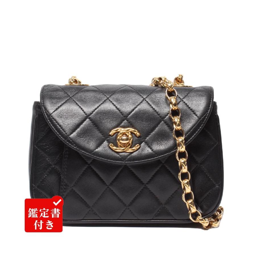 シャネル チェーンショルダーバッグ ミニマトラッセ ゴールド金具 