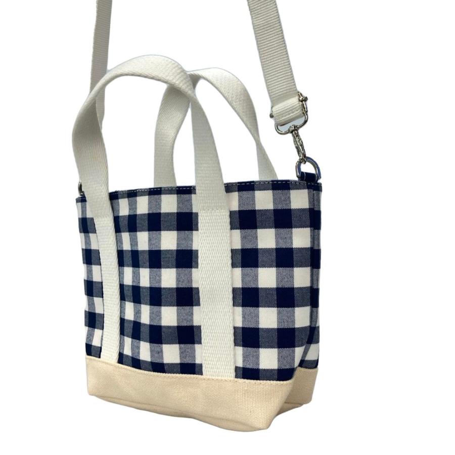 ボンポワン 2wayハンドバッグ ショルダーバッグ ギンガム