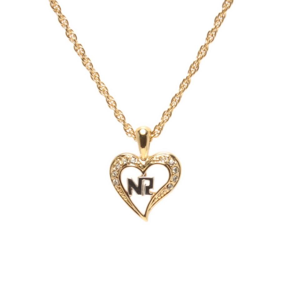 美品 ニナリッチ ネックレス ロゴ ハートモチーフ レディース NINA 