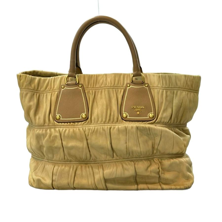 プラダ ハンドバッグ トートバッグ ギャザー レディース PRADA 中古