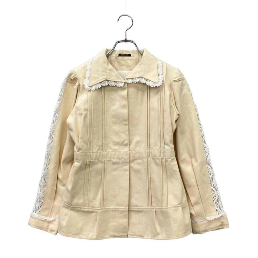 美品 メゾンマルジェラ ビックカラー レースシャツ ジャケット 22SS  