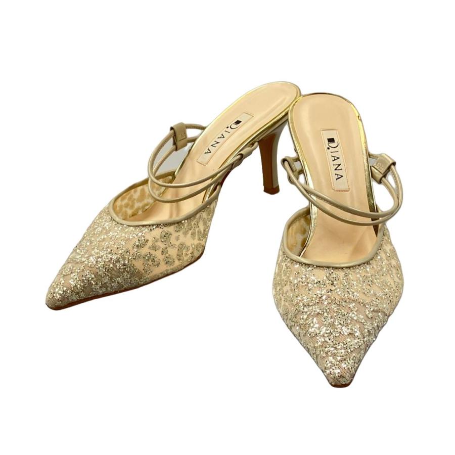 【新品未使用】DIANA グリッターミュール サンダル DIANA グリッター ミュール サンダル ダイアナ グリッターミュール