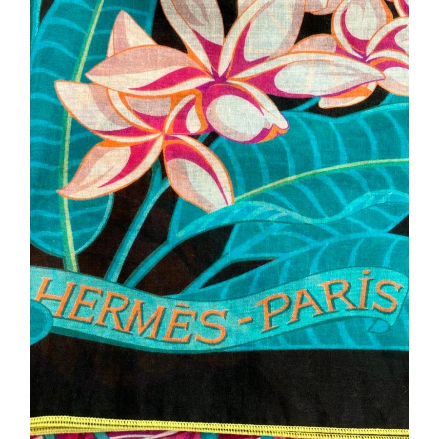 美品 エルメス 大判ストール カレ140 フラミンゴパーティー