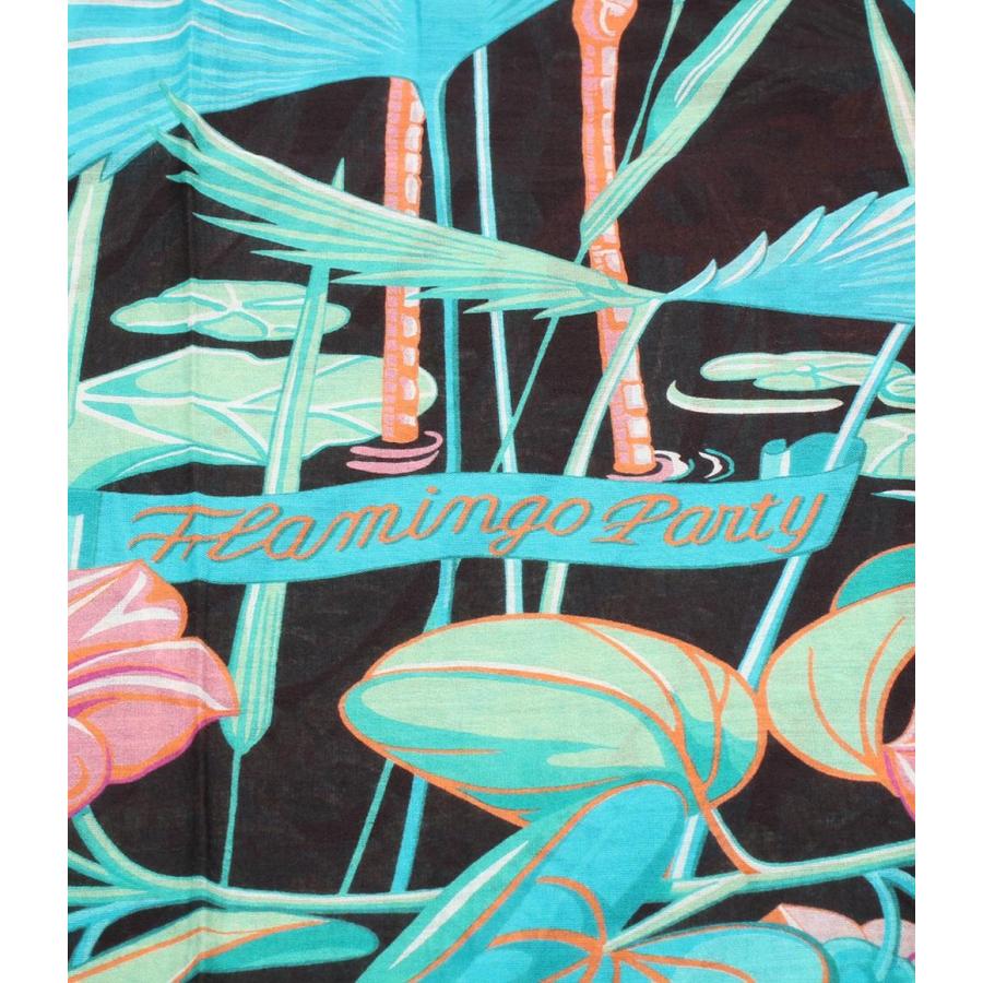 美品 エルメス 大判ストール カレ140 フラミンゴパーティー Flamingo