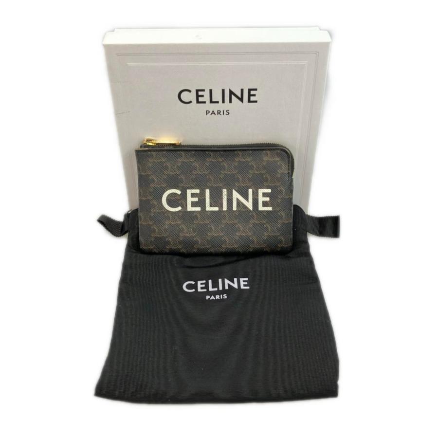 【未使用に近い】セリーヌ コイン & カードケース トリオンフキャンバス CELINE - 鑑定済新品 セリーヌCELINE コイン＆カードケース