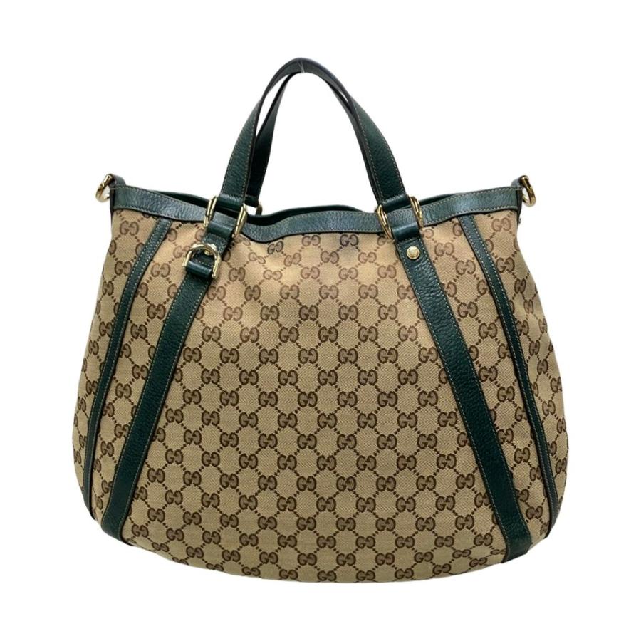 【美品✨】Gucci GGキャンパス ハンドバッグ ショルダー付き 130734 グッチ 2WAY ハンドバッグ ショルダーバッグ 肩掛け トートバッグ GG