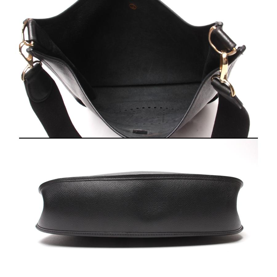 HERMES エヴリンI GM ショルダーバッグ 黒 ゴールド金具 □A刻印 エルメス ショルダーバッグ □I刻印 斜め掛け ゴールド金具 ヴォー
