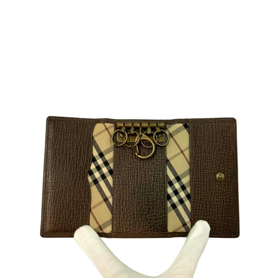 未使用品 箱付き　バーバリー 5連キーケース ベージュ 美品 バーバリー キーケース 5連 メンズ レディース BURBERRY 中古