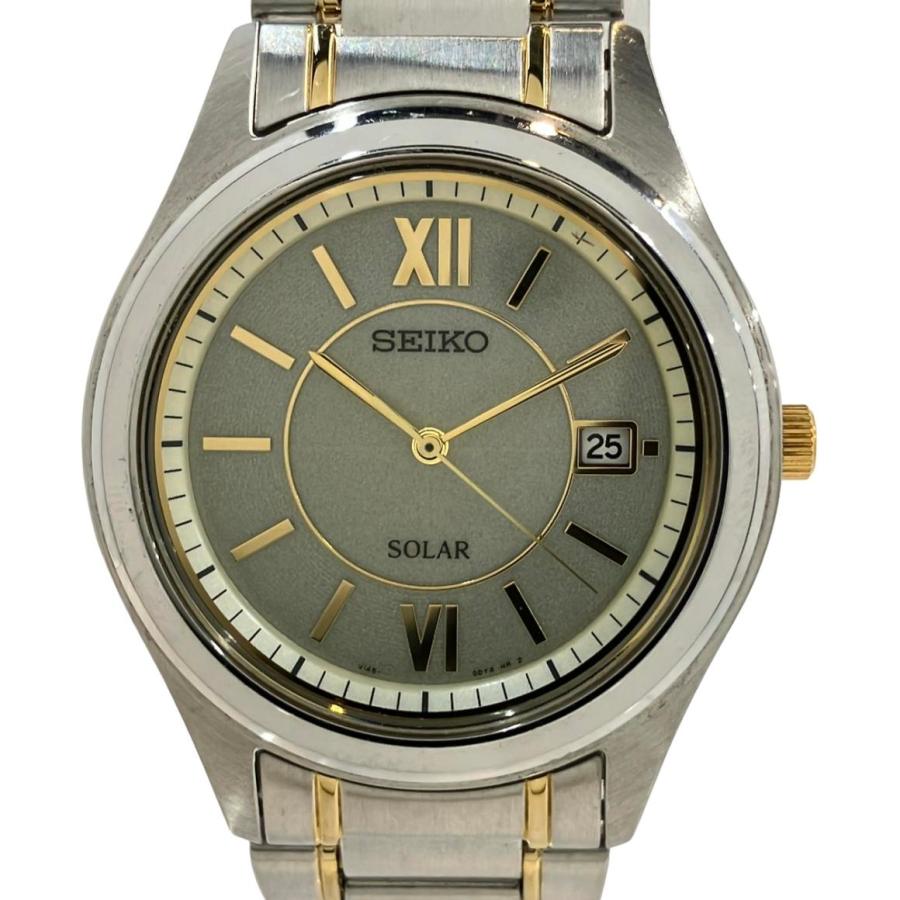 【稼働品】セイコー SOLAR 腕時計 V145-0BV0 メンズ セイコー 腕時計 ソーラー V145-0BV0 メンズ SEIKO 中古 : Rehello by