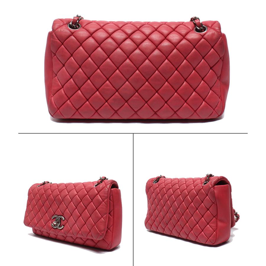 CHANEL シャネル【美品】バブルキルト チェーンショルダー マトラッセ シャネル チェーンショルダーバッグ シルバー金具 バブルキルト