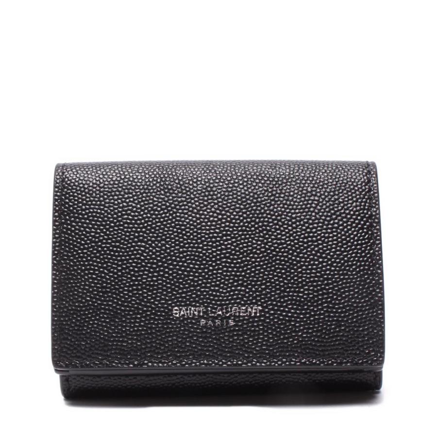 【中古】サンローラン 折り財布 サンローランパリ 三つ折り財布 レディース SAINT LAURENT PARIS