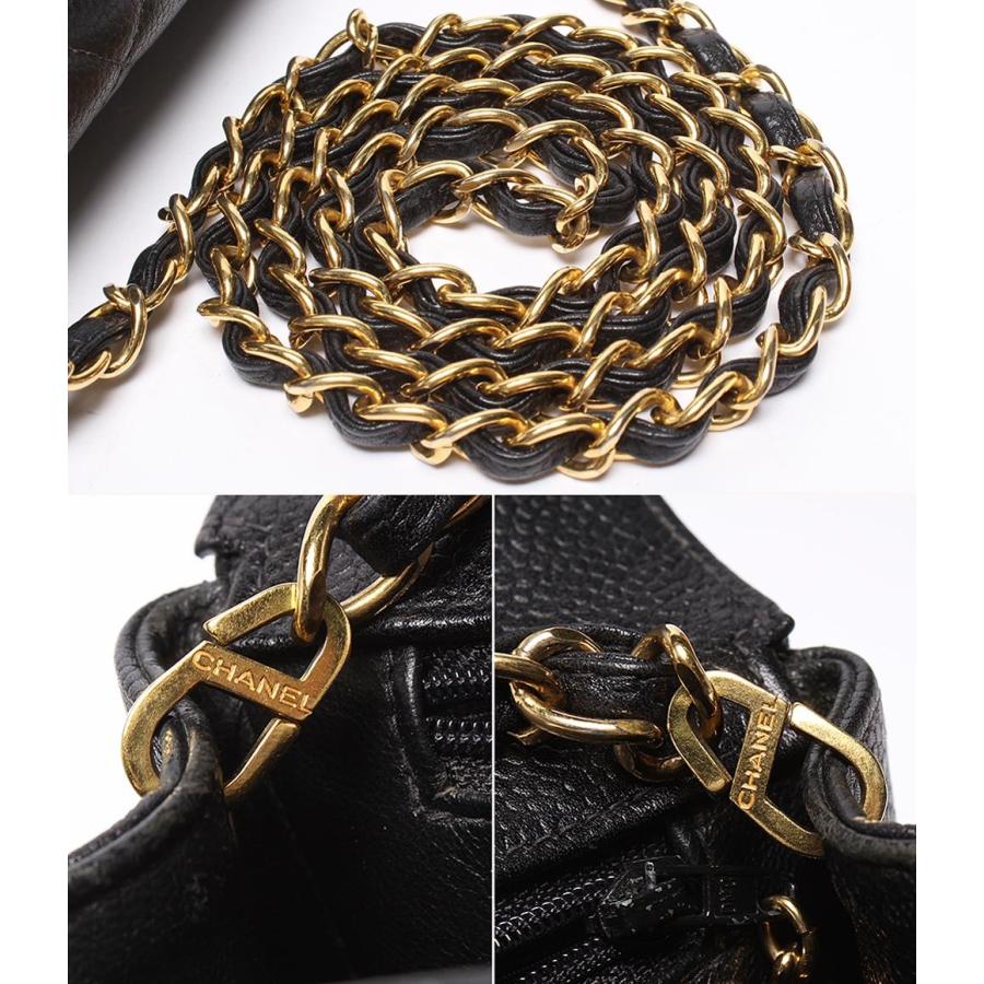 シャネル チェーンショルダーバッグ ゴールド金具 ダイアナ フラップ マトラッセ ４番台 キャビアスキン レディース CHANEL シャネル チェーンショルダーバッグ ゴールド金具 ダイアナ フラップ