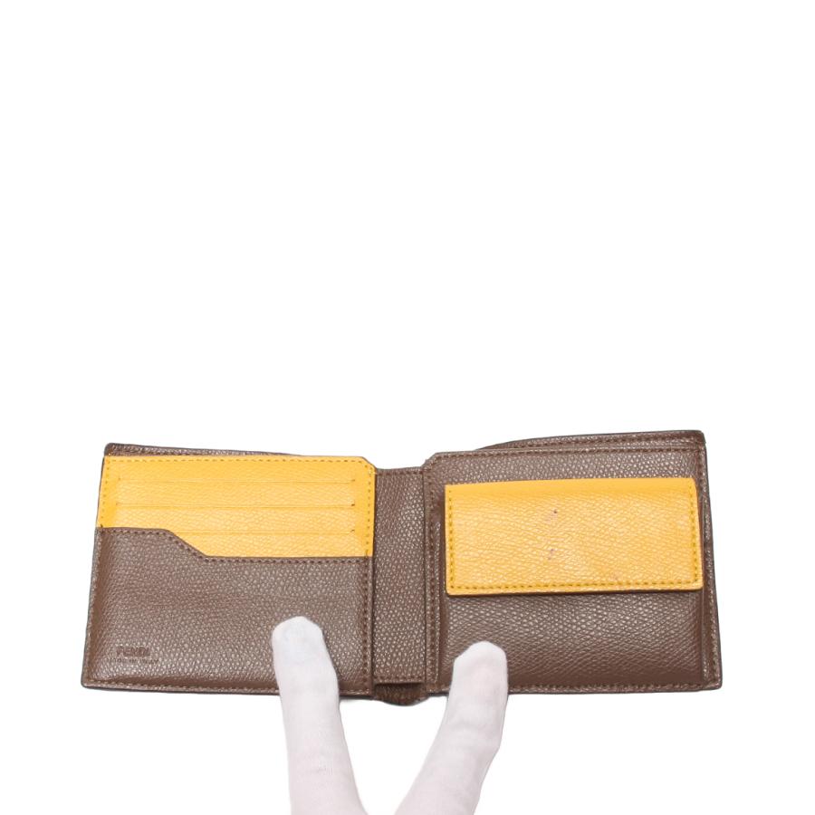 フェンディ 二つ折り財布 ズッカ柄 7M0339 メンズ FENDI 中古