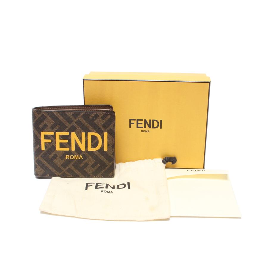 フェンディ 二つ折り財布 ズッカ柄 7M0339 メンズ FENDI 中古