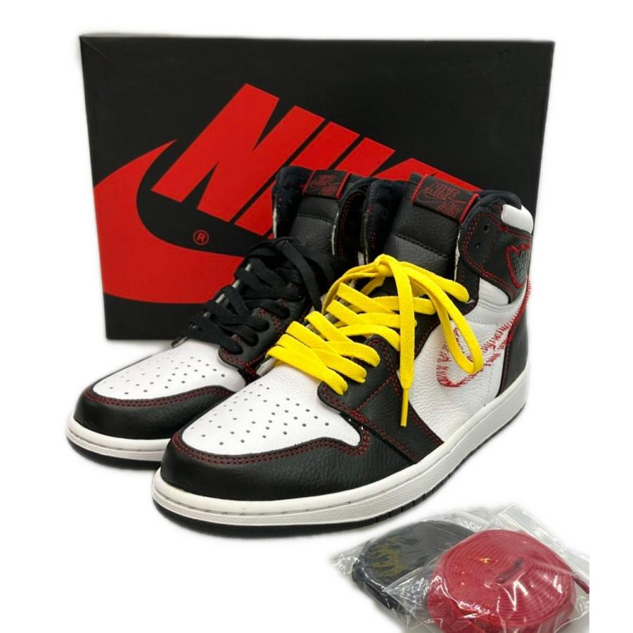 エアジョーダン ハイカット シューズ ブラック/イエロー 美品 エアジョーダン ナイキ ハイカットスニーカー ブラック/イエロー