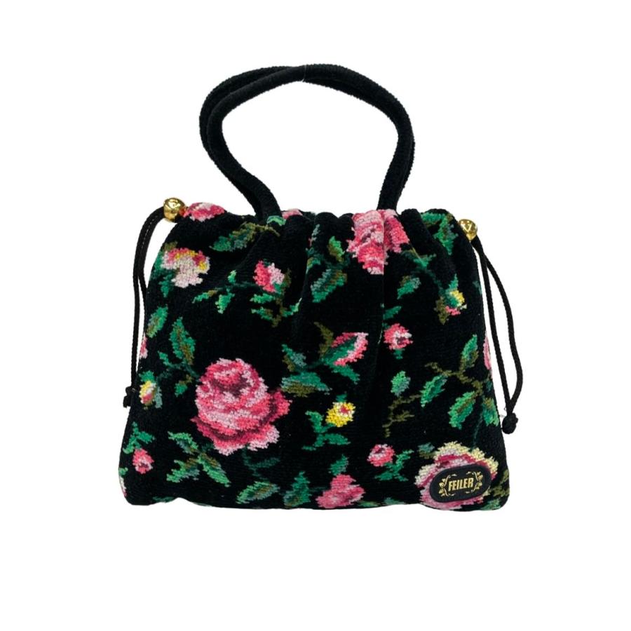 美品 フェイラー ハンドバッグ 花柄 巾着 レディース FEILER 中古 
