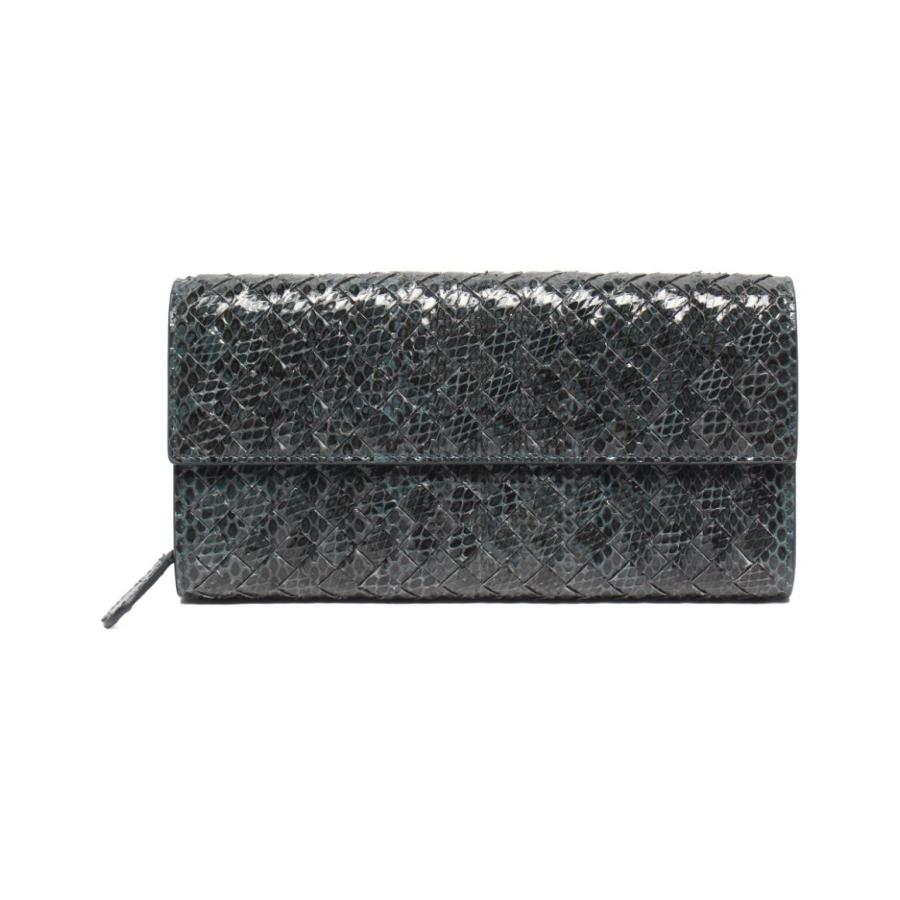 ボッテガヴェネタ イントレチャート 長財布 レザー レディース BOTTEGAVENETA  中古 ボッテガ・ヴェネタ 長財布 イントレチャート レディース BOTTEGA