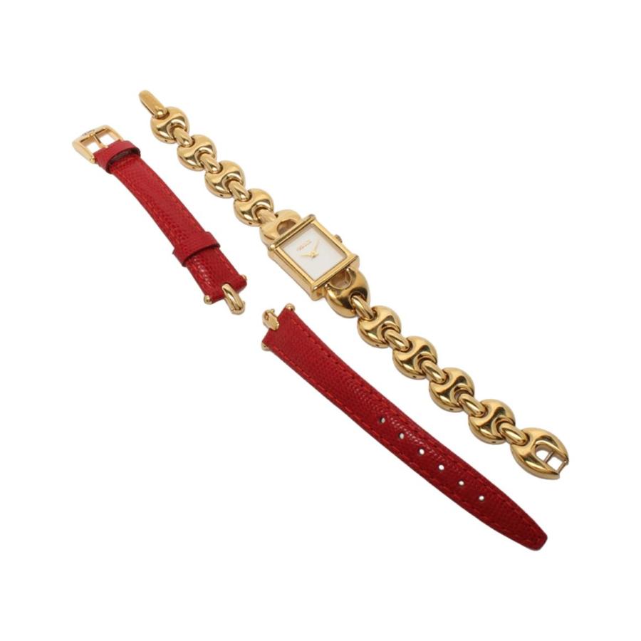 グッチ 腕時計 クオーツ ホワイト 1800L レディース GUCCI 中古