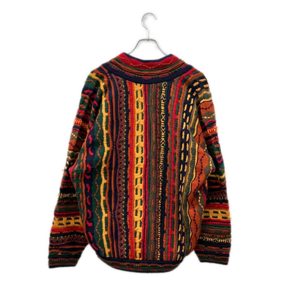 90s COOGI 3Dニットポロシャツ ヘンリーネック クージー 長袖 3D ニット メンズ SIZE M COOGI 中古 : Rehello by